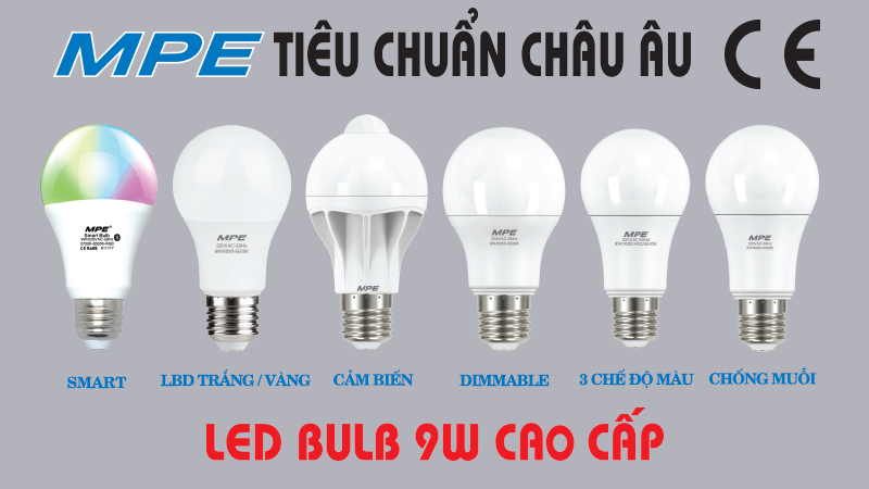 ĐÈN LED BULB 9W CAO CẤP TIÊU CHUẨN CHÂU ÂU